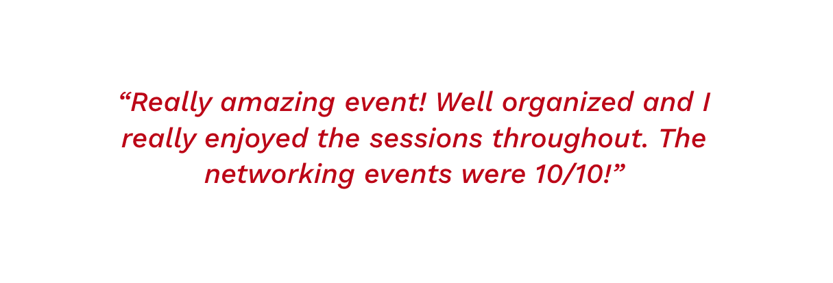 Attendee Testimonial